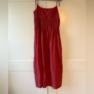 NWT Zara Red Sleeveless Maxi Dress